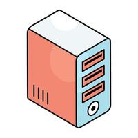Premium design icon of system unit vector