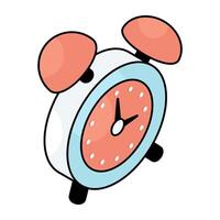A colored design icon of alarm clock vector