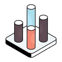 A colored design icon of financial chart vector