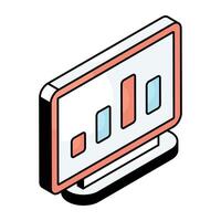 A beautiful design icon of bar graph vector