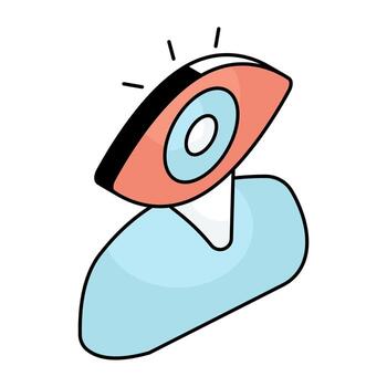 A colored design icon of monitoring vector