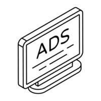 Perfect design icon of online advertisement vector