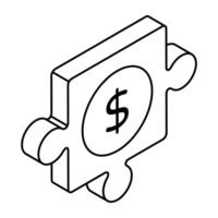 A beautiful design icon of jigsaw vector
