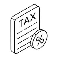 Perfect design icon of tax paper vector