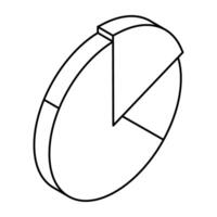 Modern design icon of pie chart vector