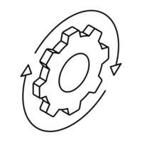 Creative design icon of setting update vector