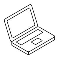An icon design of laptop vector