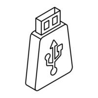 A trendy design icon of usb vector
