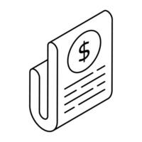 Modern design icon of invoice vector