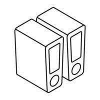Creative design icon of cpu vector