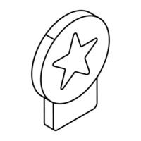 Premium design icon of award vector