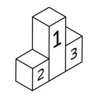 Modern design icon of leaderboard vector