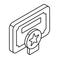 A beautiful design icon of certificate vector