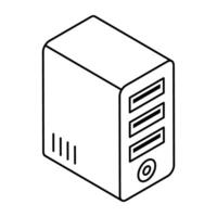 Premium design icon of system unit vector