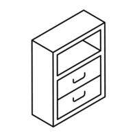 Modern design icon of office drawer vector