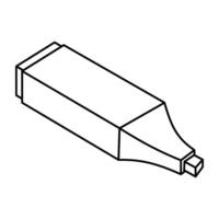 Creative design icon of highlighter vector