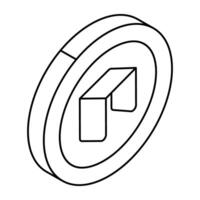 An icon design of neo coin vector