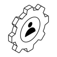 Premium design icon of user setting vector