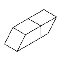 A flat design icon of eraser vector