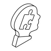 Creative design icon of mind Solution vector