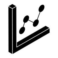 Creative design icon of graph vector