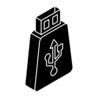 A trendy design icon of usb vector