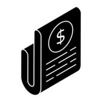Modern design icon of invoice vector