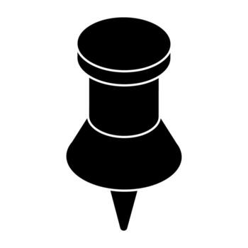 A colored design icon of push pin vector