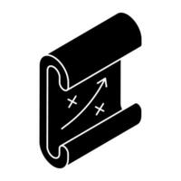 A colored design icon of strategy vector