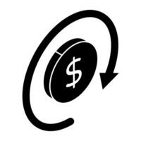 A colored design icon of currency exchange vector