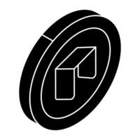 An icon design of neo coin vector
