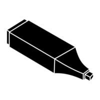 Creative design icon of highlighter vector