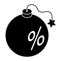 A beautiful design icon of percentage vector