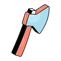 An icon design of axe vector