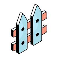 An icon design of fence vector