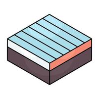 A unique design icon of wooden box vector