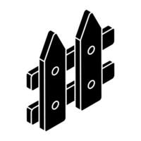 An icon design of fence vector