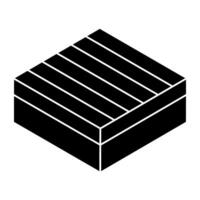 A unique design icon of wooden box vector