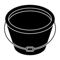 An icon design of bucket vector