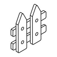 An icon design of fence vector