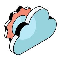A unique design icon of partly cloudy day vector