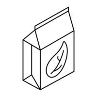 An icon design of eco package vector