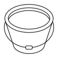 An icon design of bucket vector