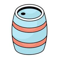 Editable design icon of oil drum vector