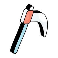 An icon design of scythe vector