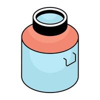 An icon design of milk can vector