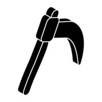 An icon design of scythe vector