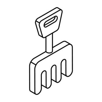 Editable design icon of pitchfork vector