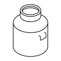 An icon design of milk can vector
