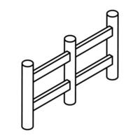 An icon design of fence vector